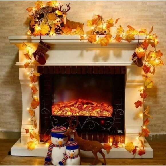 Maple Leaf String Lights 20 LED Autumn Decor - Picture 2 of 9